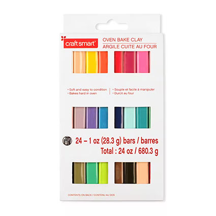 Craft Smart Oven-Bake Clay Kit, 24oz, 24 colors