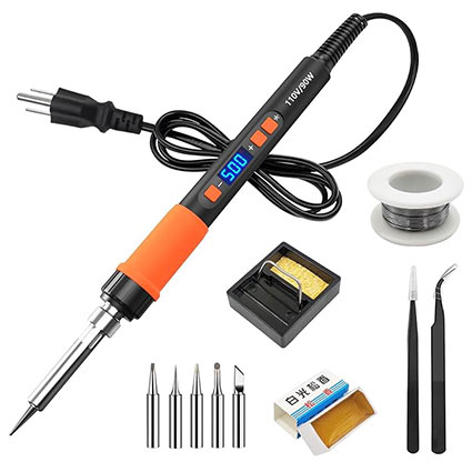 ilibilib Soldering Iron Kit LCD Digital Display Temperature Control 356 to 923℉